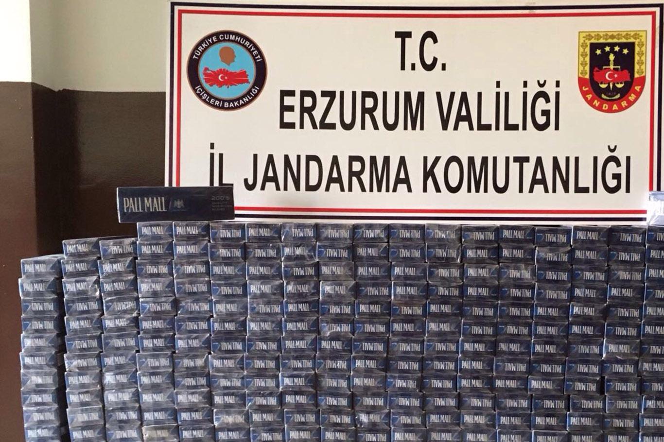 Erzurum'de 5 bin paket kaçak sigara ele geçirildi
